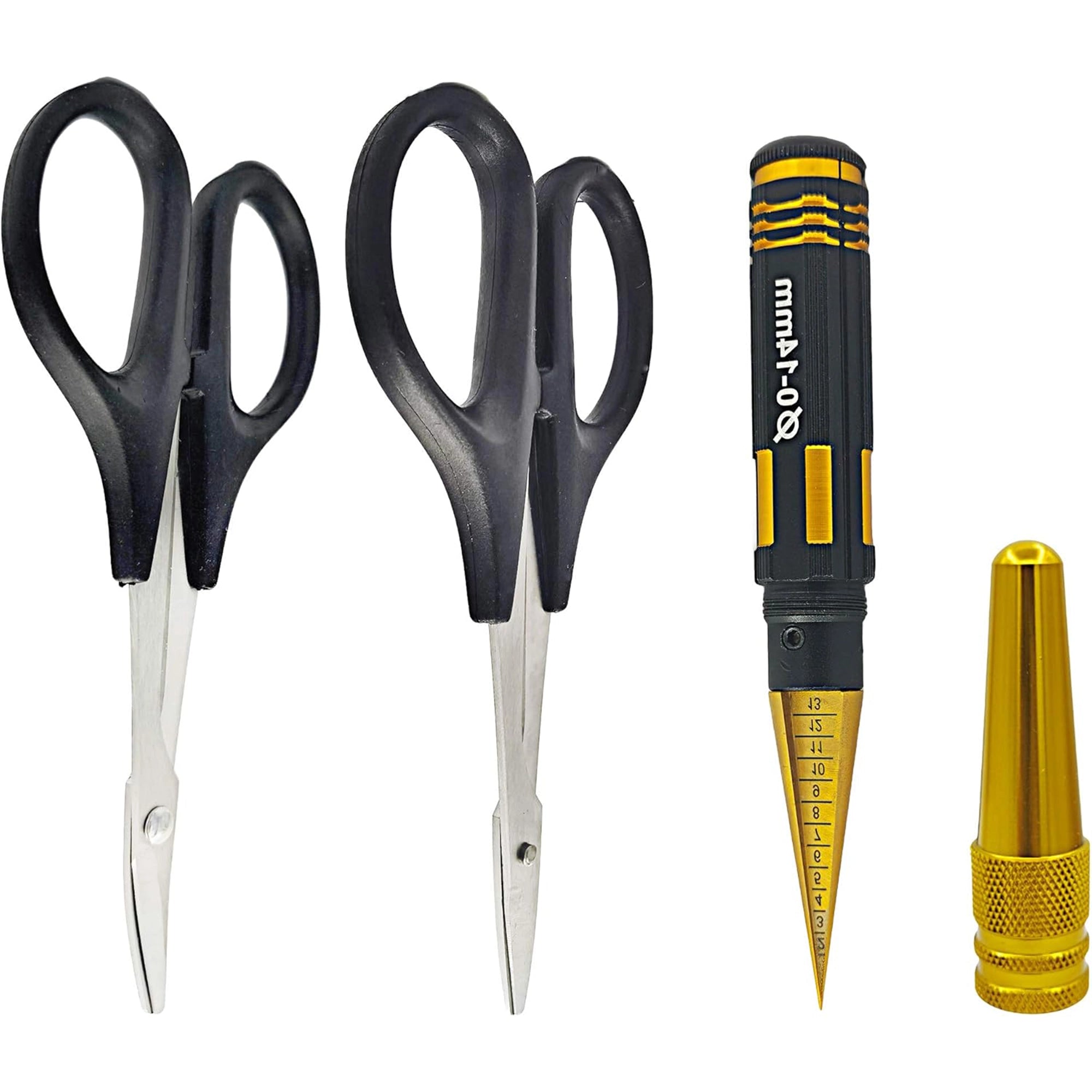 Raflot RC Body Reamer 0-14mm Hole Puncher with Sleeve and Curved Scissors & Straight Scissors