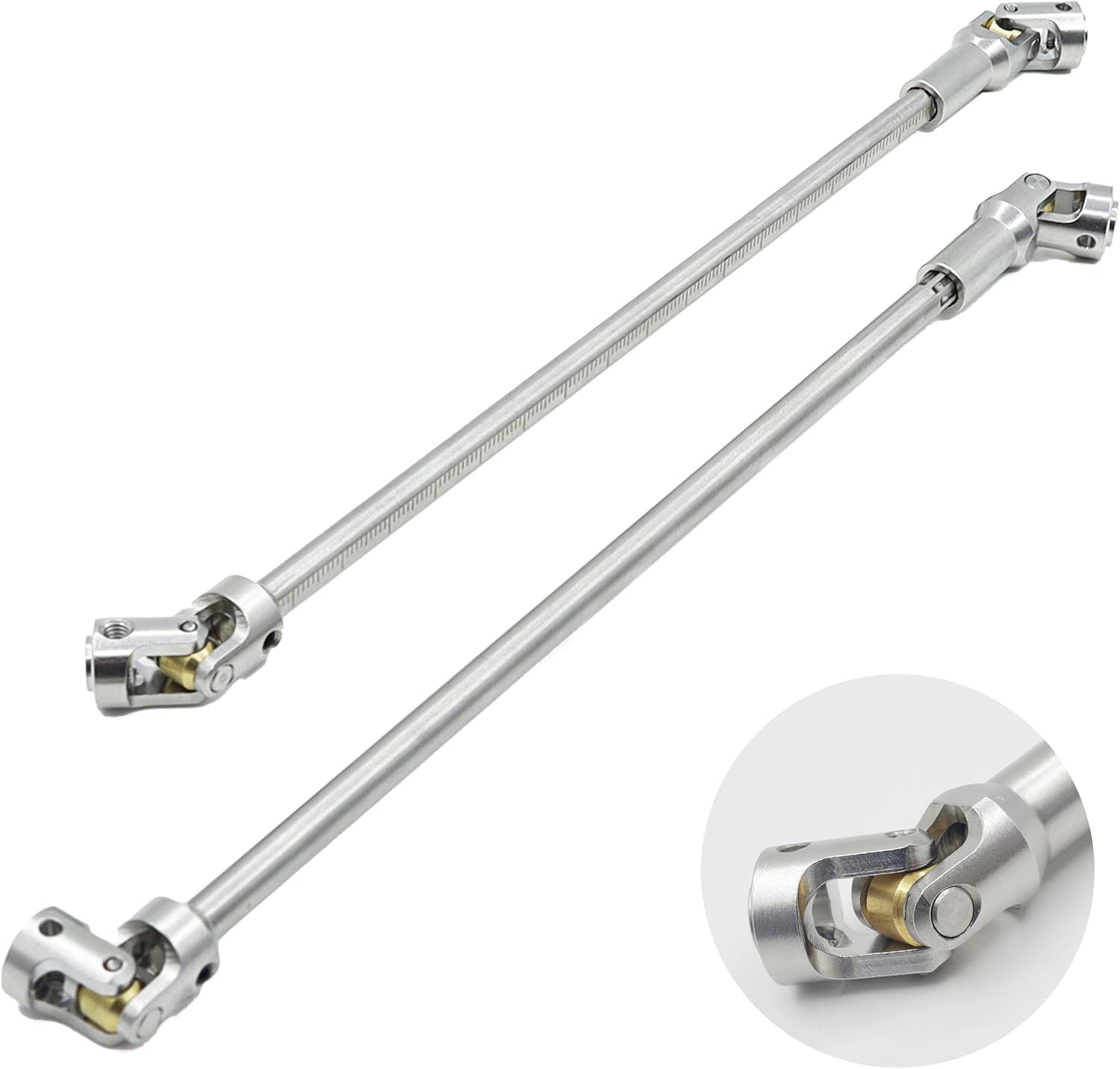 Raflot SCX10 Drive Shaft 2pcs 68-229mm Cut to Length Stainless Steel Driveshaft for 1/10 RC Crawler LCG Rig Sportys Scalers GSPEED Capra SCX10 TRX4