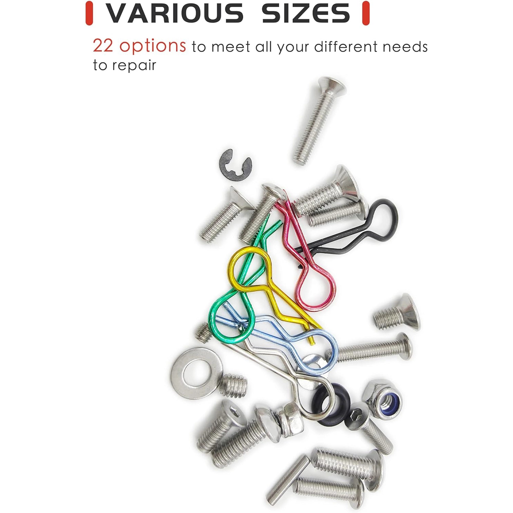 710pcs Universal RC Screw Kit 304 Stainless Steel Screws Assortment Set, /8 1/10 1/12 1/16 Scale RC Cars Trucks Crawler