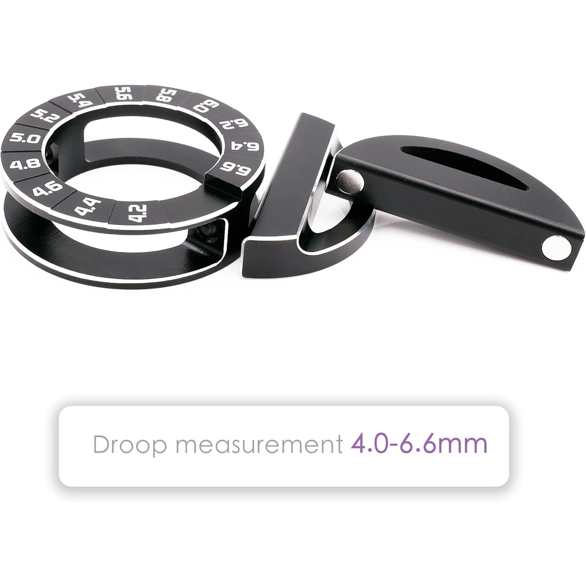 Raflot Circle Droop Gauge Aluminum Chassis Magnetic Droop Gauge 4.0-6.6mm RC Repair Tool