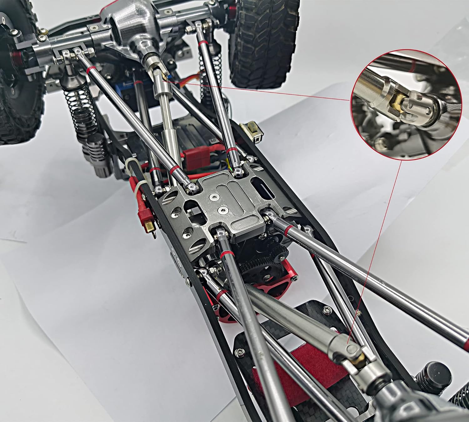 Raflot Stainless Steel Drive Shaft 112-165mm for 1/10 RC Crawler Traxxas TRX6 Axial SCX10 Wraith Capra D90 TF2 Redcat GEN8