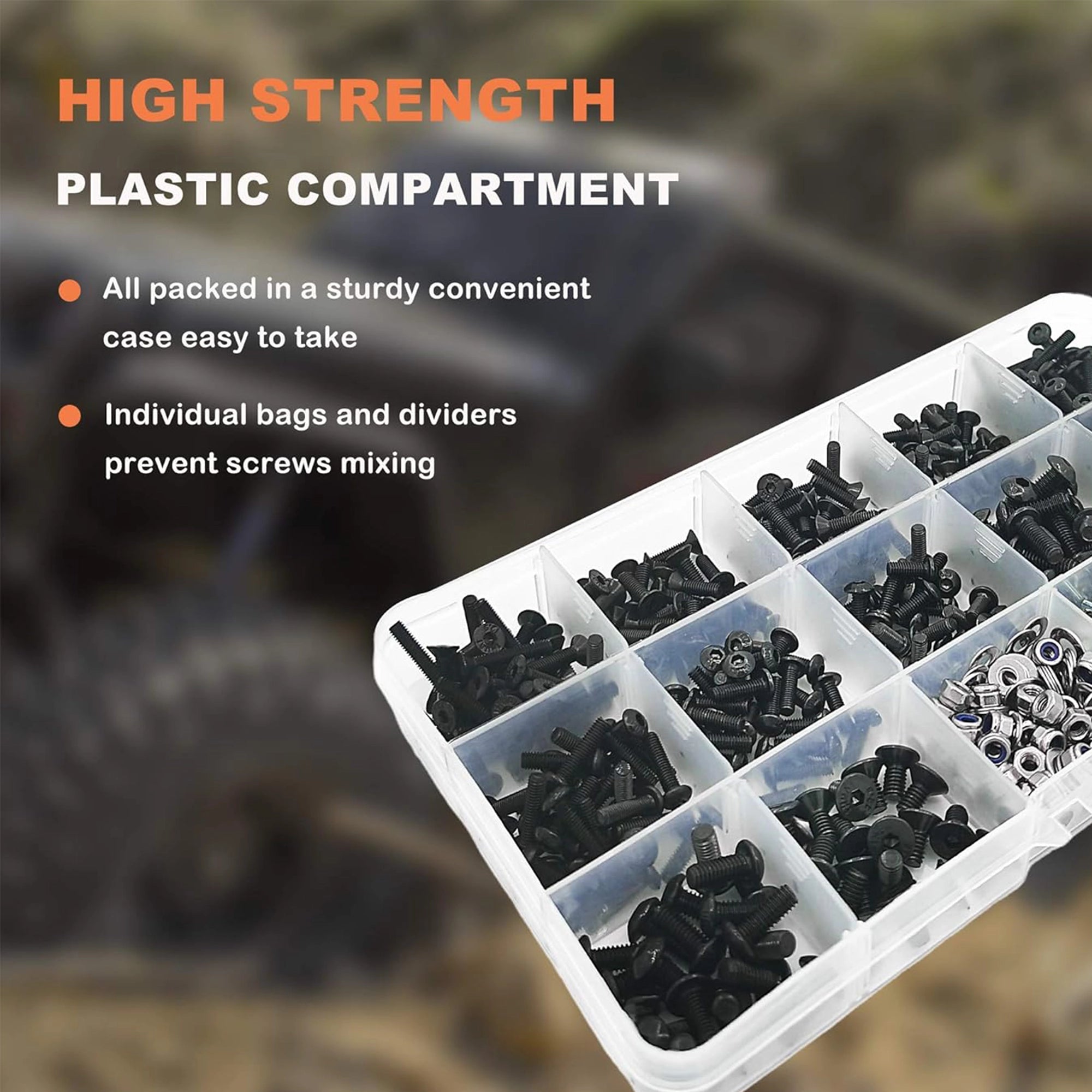 522PCS RC Screws Kit Hardware Fasteners RC Spare Accessories for Traxxas Tamiya Axial Redcat HPI SCX10 Losi 1/8 1/10 Scale RC Cars
