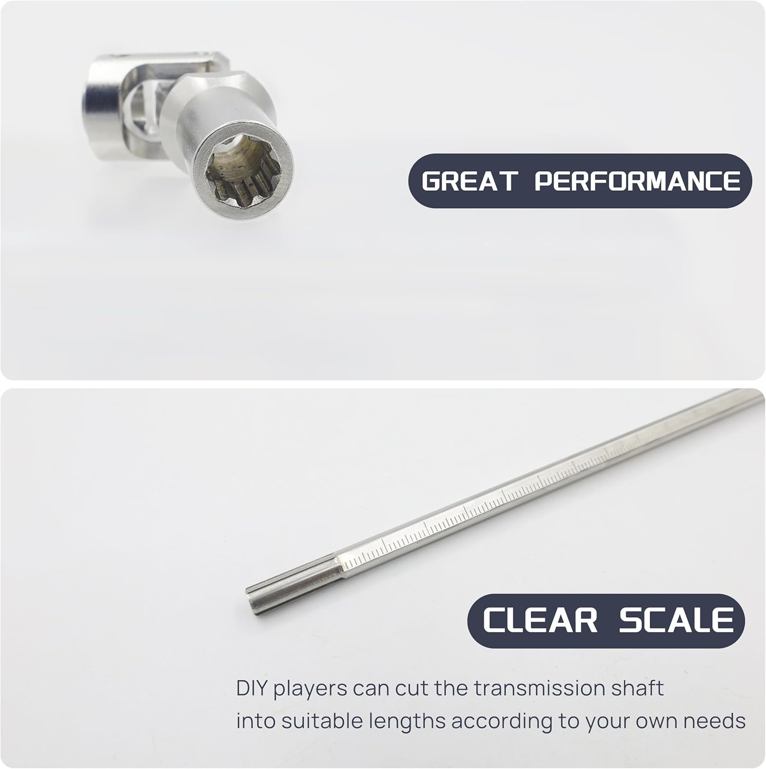 Raflot SCX10 Drive Shaft 2pcs 68-229mm Cut to Length Stainless Steel Driveshaft for 1/10 RC Crawler LCG Rig Sportys Scalers GSPEED Capra SCX10 TRX4