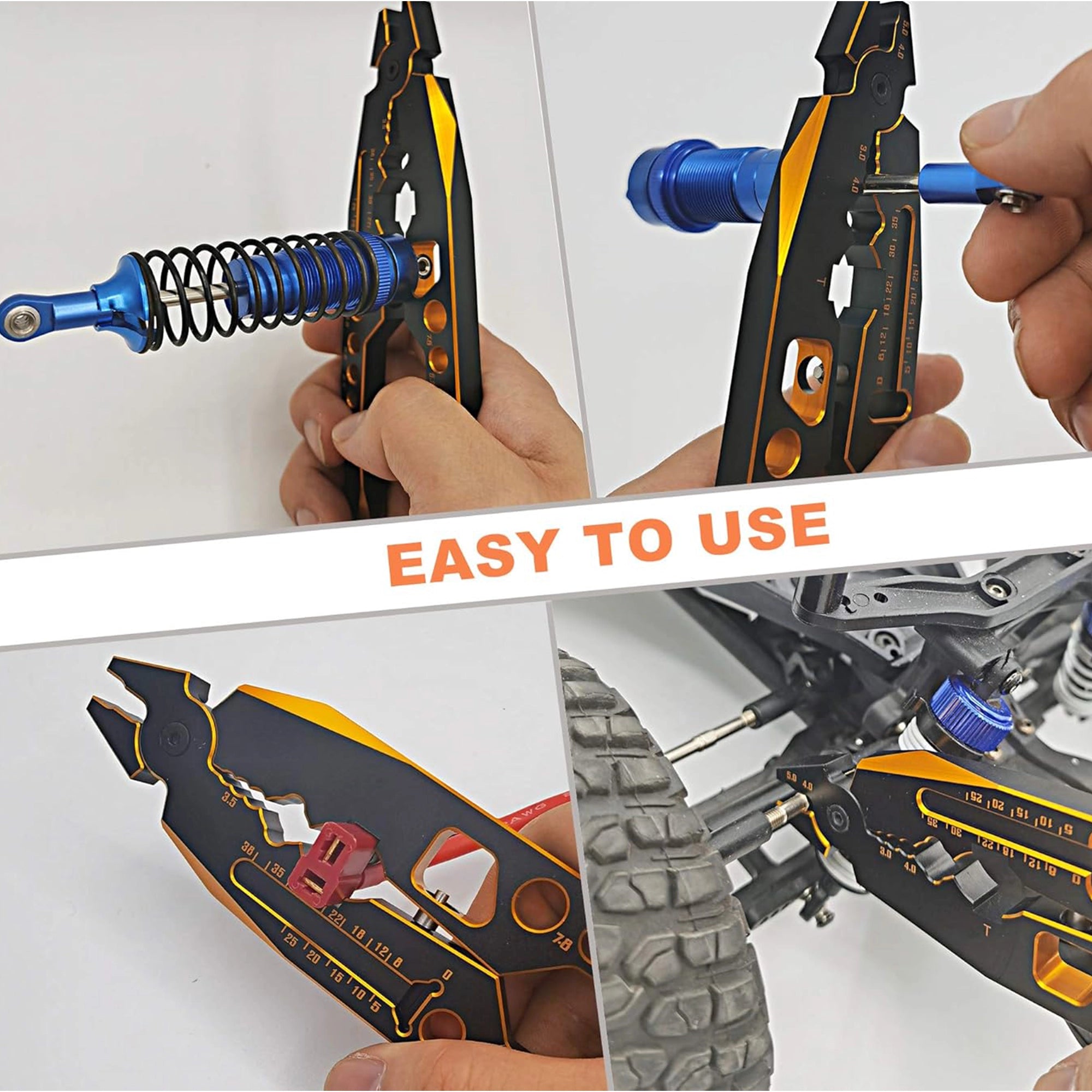 Raflot RC Shock Absorber Pliers 4 in 1 RC Crawler Multifunction Plier  for Traxxas HSP Car