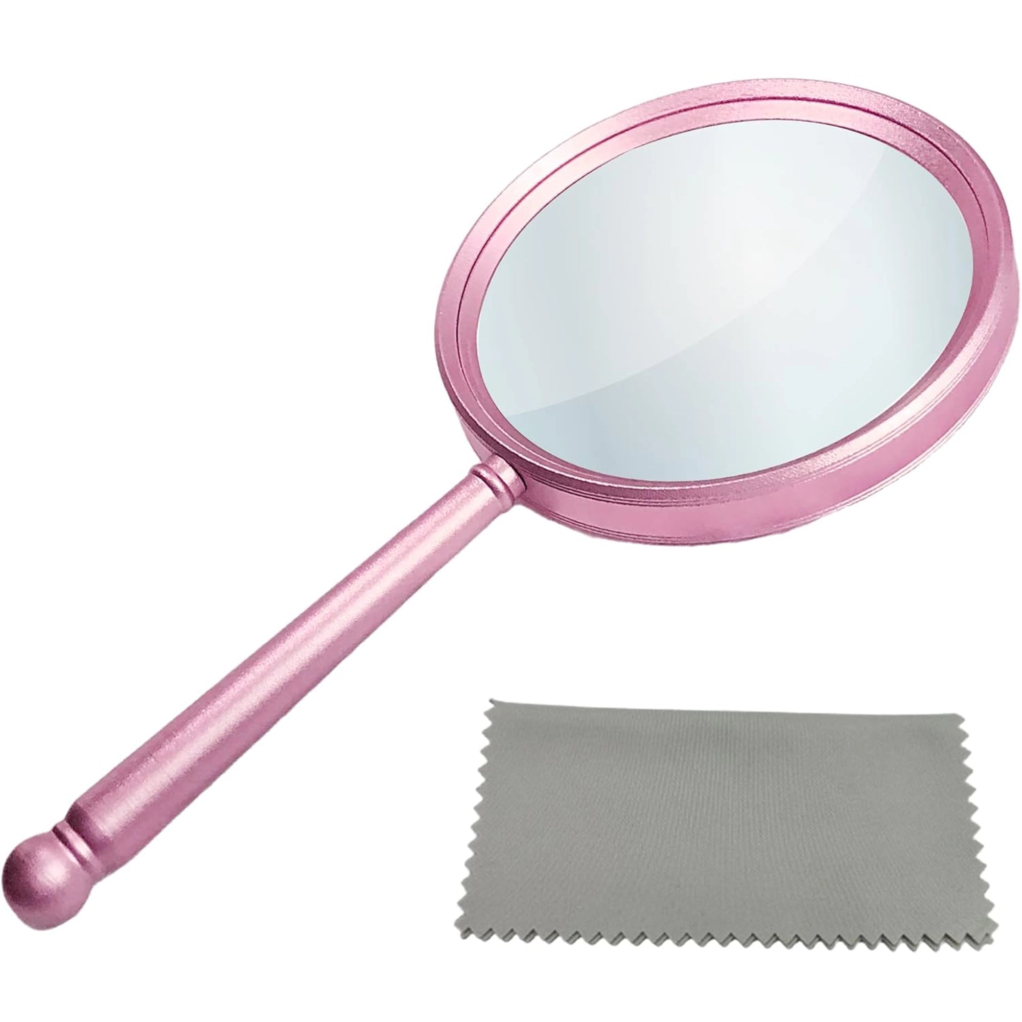 RAFLOT Handheld Magnifying Glasses Metal Handle & 84mm Large Magnifying Real Glass Lens