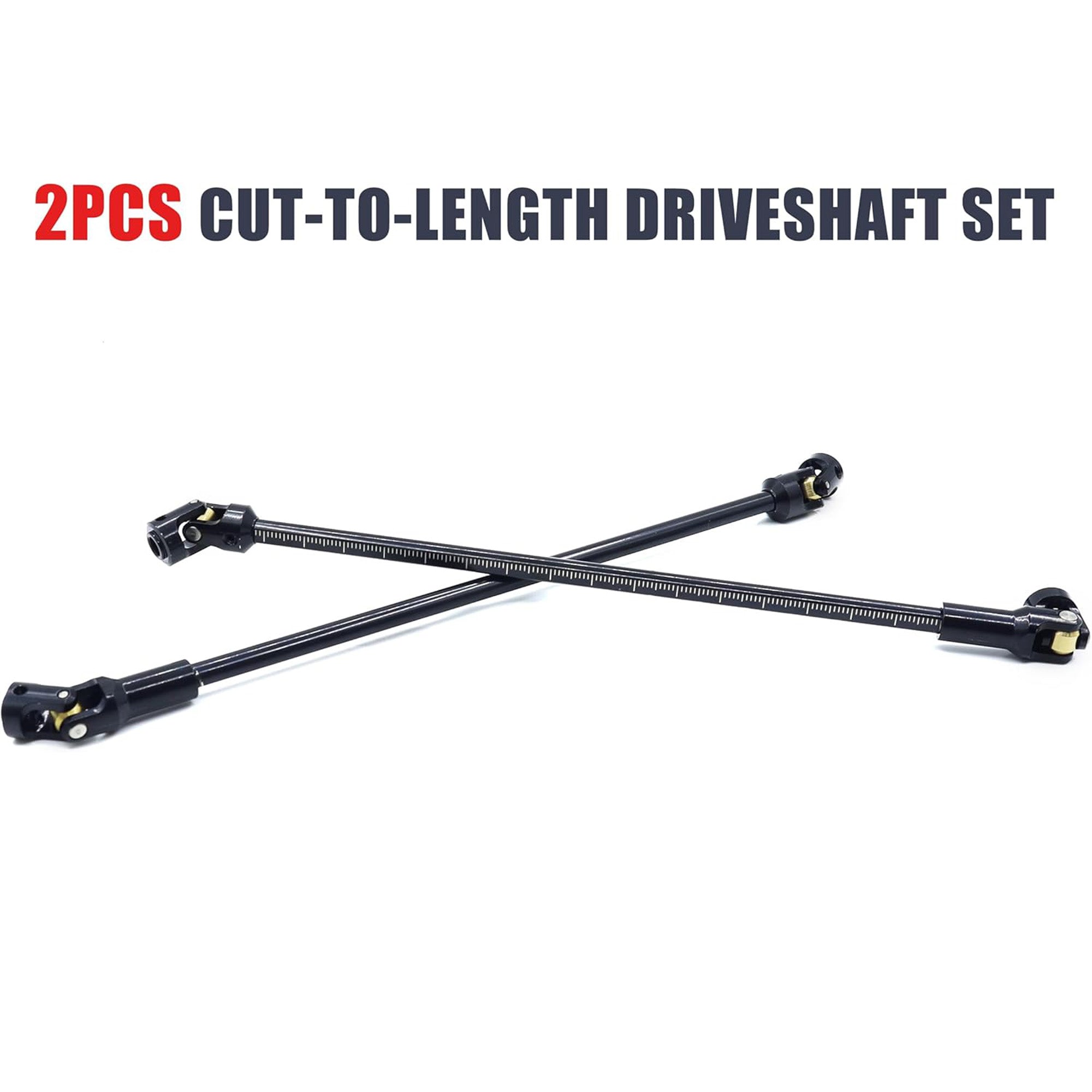 Raflot SCX10 Drive Shaft 2pcs 68-229mm Cut to Length Stainless Steel Driveshaft for 1/10 RC Crawler LCG Rig Sportys Scalers GSPEED Capra SCX10 TRX4