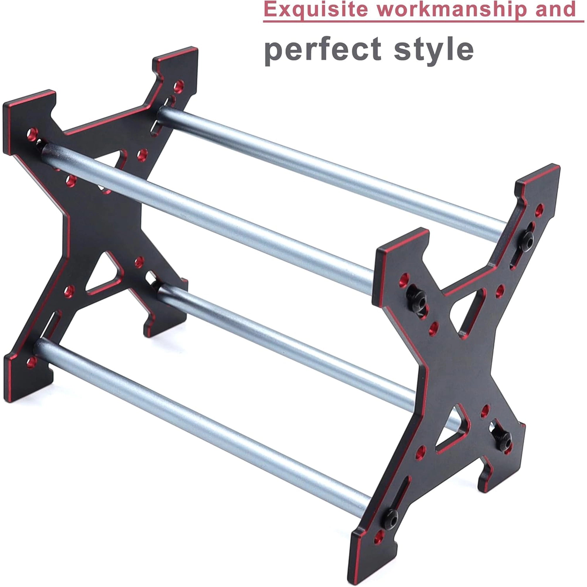 Raflot 1.0" Wheel Tires Rack Aluminum Storage Rack Tires Stand for SCX24 AX24 TRX4M FCX24 1/18 1/24 Car