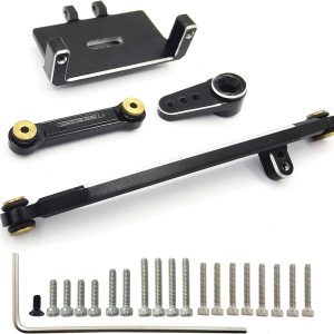 RC Servo Mount Bracket Mini Servo Arm and Steering Links for ES08MA II Servo Upgrade Parts for Axial SCX24