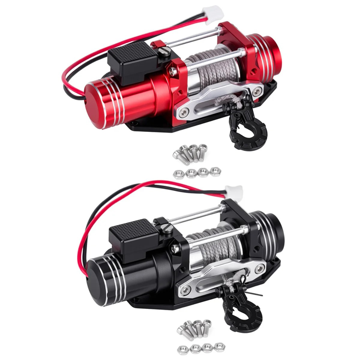 Metal Mini Electric Simulated Winch for 1/10 RC Crawler Car
