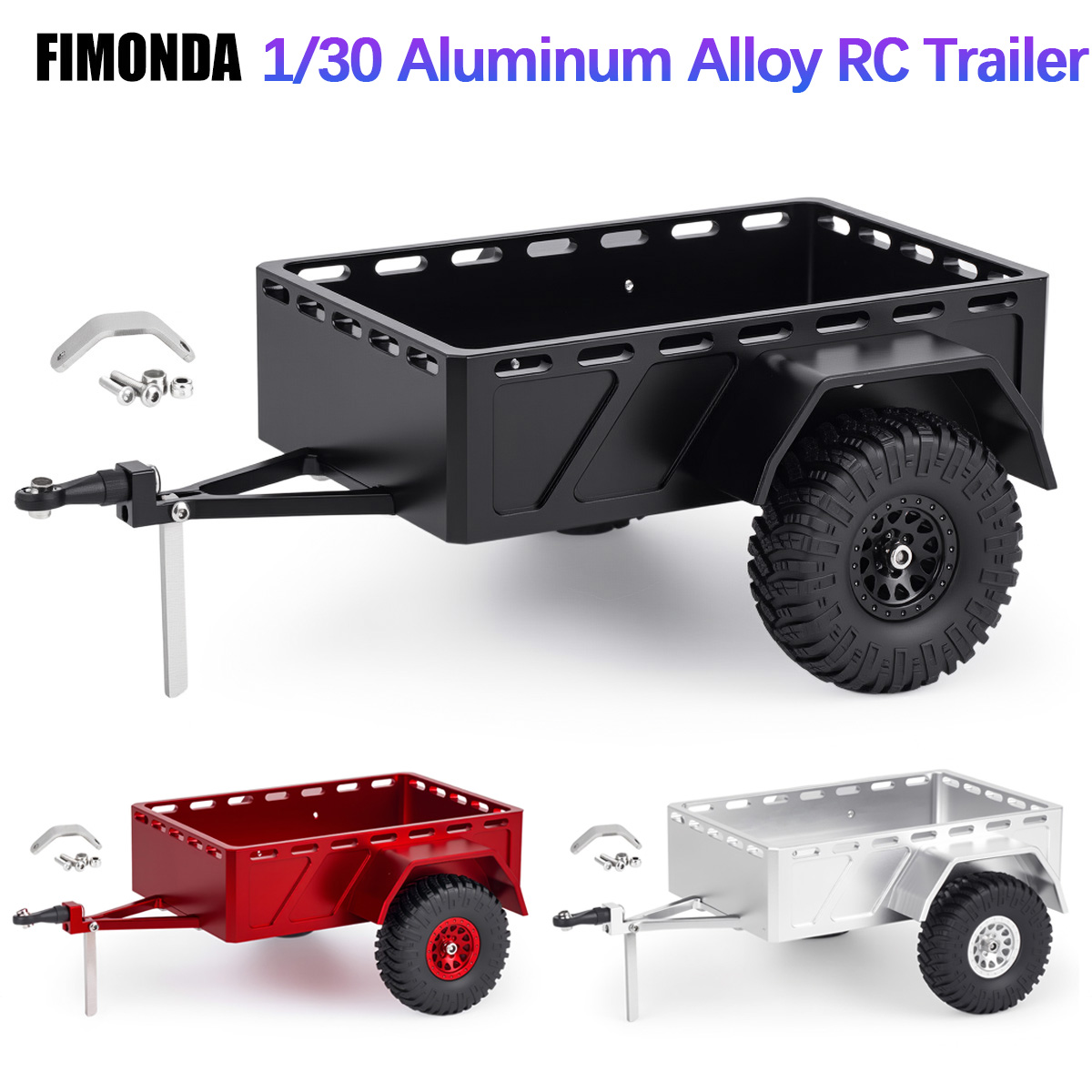 CNC Machined Aluminum Trailer For 1/30 Axial SCX30 RC Crawler Accessories - Image 8