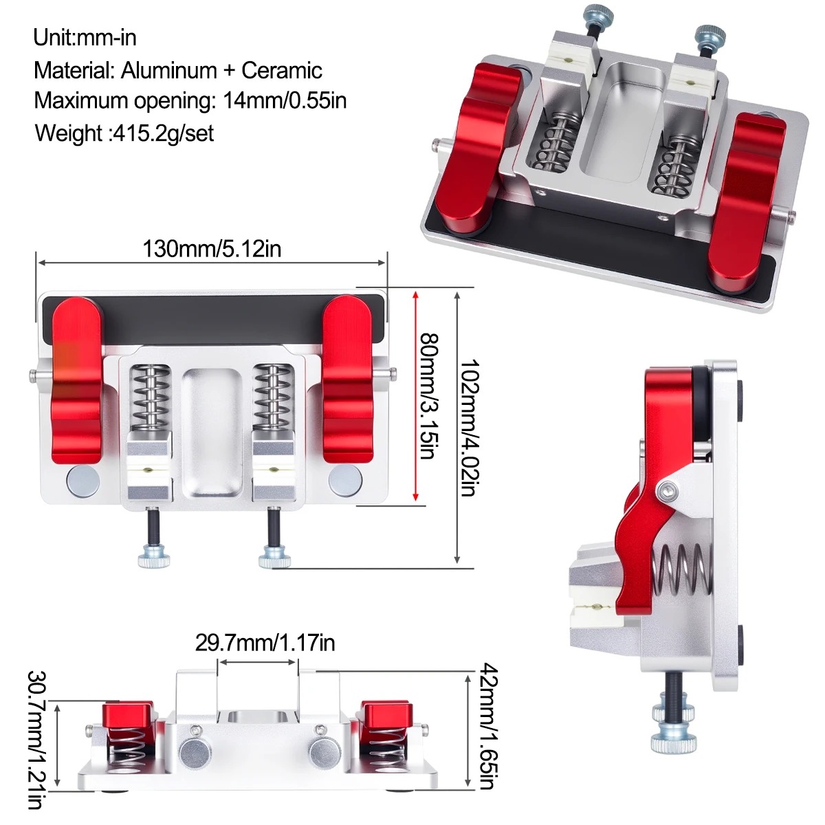 Aluminum Multi Functional Auxiliary Hand Soldering Table - Image 3