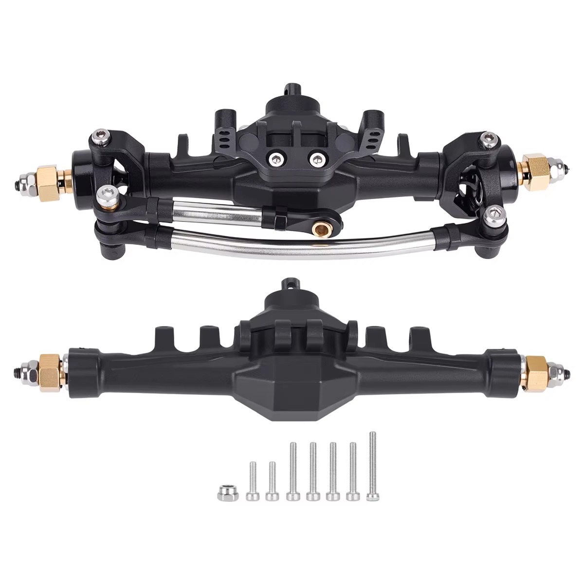 Plastic Front And Rear Axle Set With Servo Mount for 1/18 RC Crawler TRX4M